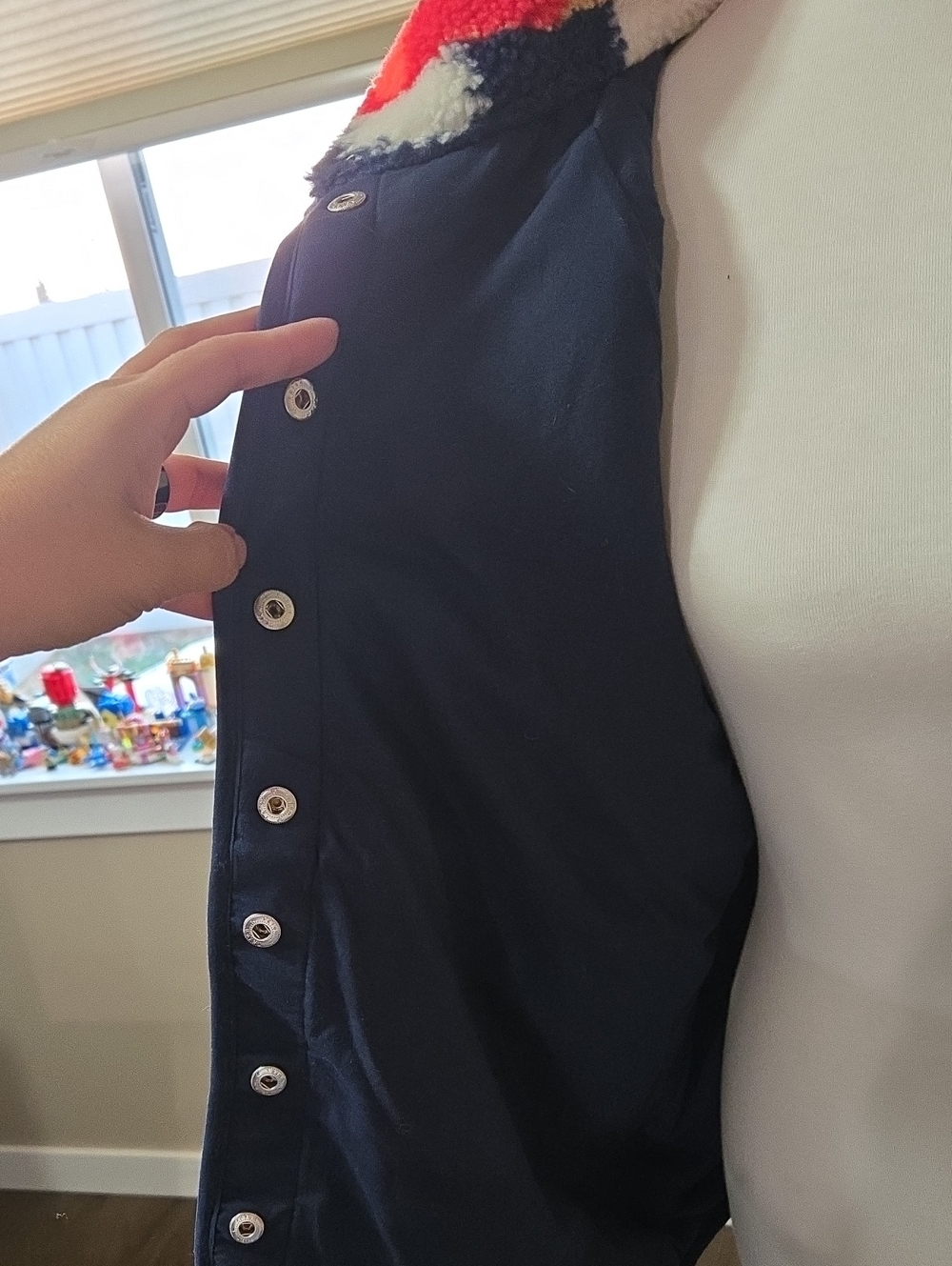 FP Movement by Free People Multicolor Sherpa Jacket with Navy Trim - Picture 6 of 7